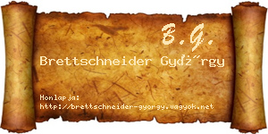 Brettschneider György névjegykártya